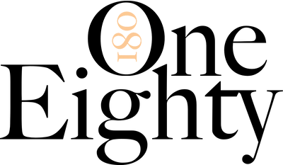 180 Mansion Text Logo